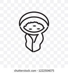 Pelvic inflammatory disease vector linear icon isolated on transparent background, Pelvic inflammatory disease transparency concept can be used for web and mobile