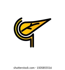 pelvis filled line icon sign. pelvis symbol, logo illustration. Different style icons set. Pixel perfect vector graphics - Vector