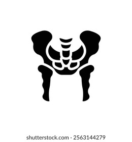 Pelvis icon Isolated flat vector in outline