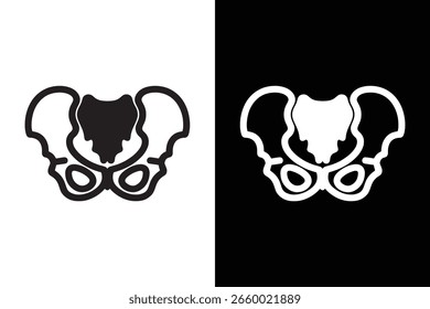 Pelvis icon isolated vector icon illustration on white background.	