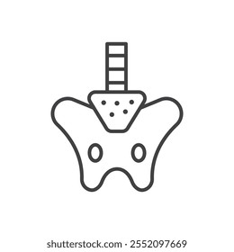 Pelvis icon. line style vector icon.