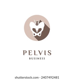 Pelvis Icon Logo Design Template