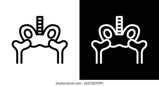 Pelvis icon. Logotype vector set