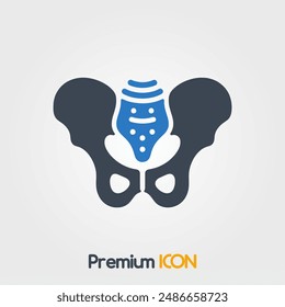 Pelvis icon - minimalist vector illustration