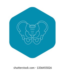 Pelvis icon. Outline illustration of pelvis vector icon for web