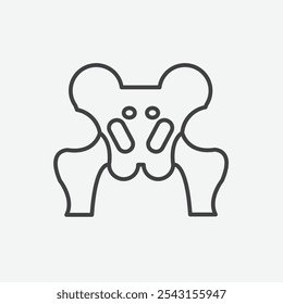 Conjunto de iconos de pelvis. Ilustración vectorial.