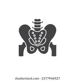 Pelvis icon Simple thin line flat symbol