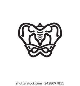 pelvis icon symbol sign vector