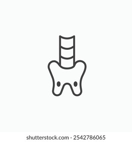 Becken-Symbol in dünner Umrisslinie.