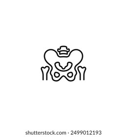 Pelvis icon vector. EPS 10 editable vector