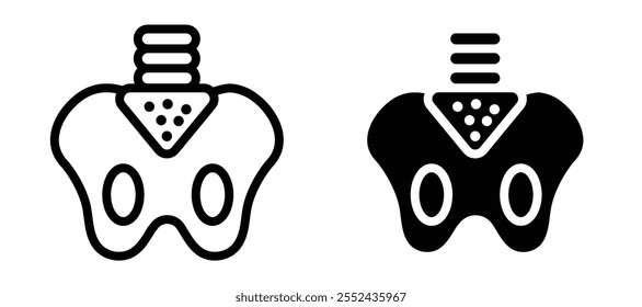 Pelvis liner icon vector set.