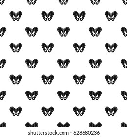 Pelvis pattern seamless in simple style vector illustration