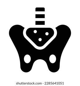 pelvis solid icon illustration vector graphic