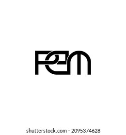 pem letter original monogram logo design