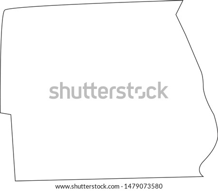 Pembina County Map in the state of North Dakota