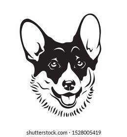 Pembroke Welsh Corgi dog breed - isolated vector illustration