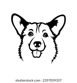 Pembroke Welsh Corgi dog breed - isolated vector illustration