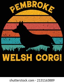 Pembroke Welsh Corgi dog lovers t-shirts design