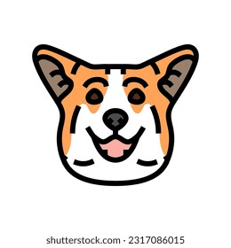 pembroke welsh corgi dog puppy pet color icon vector. pembroke welsh corgi dog puppy pet sign. isolated symbol illustration