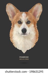 Pembroke Welsh Corgi vector polygon geometric