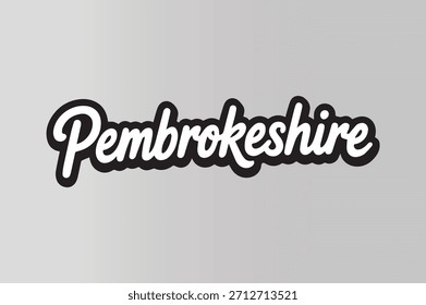 Pembrokeshire Script Lettering Text Vector
