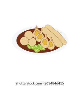 pempek ícone de design ilustração de vetor

