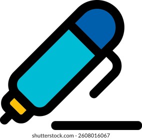 Pen 1 Line vector Icon Design