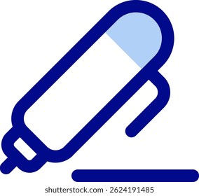 Stift 1 Linie Vektor Icon Design