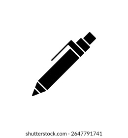ícone caneta, esferográfica, escrever, papel de carta