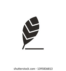 Pen, bird feather icon - Vector. Simple element illustration from UI concept. Pen, bird feather icon - Vector. Infographic concept vector illustration. on white background