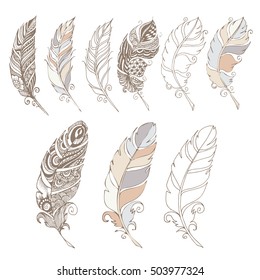 pen bird hand draw set