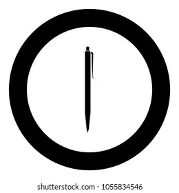 Pen black icon in circle
