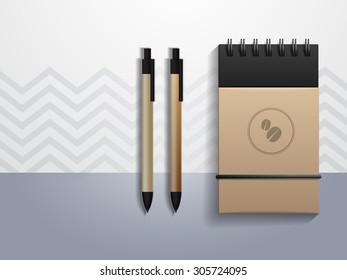 Pen and black notebook 