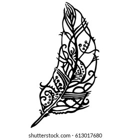 Pen is a black vector abstract.