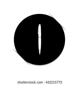 pen  - black vector icon