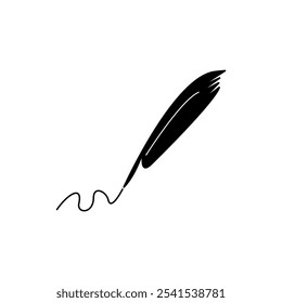 Pen, black and white pen writing icon. Vector icon. Pen handle.
