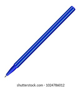 Pen Blue vector isolated on a white background