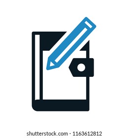 Pen and book icon