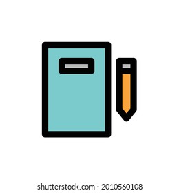 Pen and book icon, eps 10