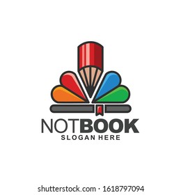 pen book logo design vector