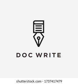pen book logo. book icon