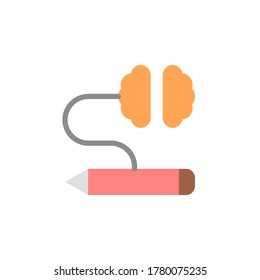Pen, brain, innovation icon. Simple color vector elements of innovations icons for ui and ux, website or mobile application