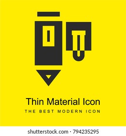 Pen bright yellow material minimal icon or logo design
