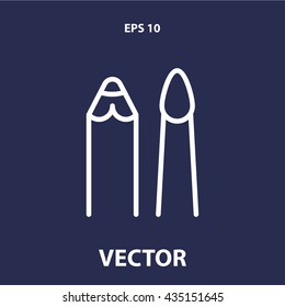 pen and brush icon. pen and brush line icon