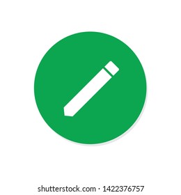 pen button flat icon vector