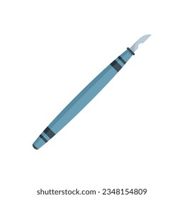 Pen calligraphy icon flat vector. Nib tool. Ink signature isolated