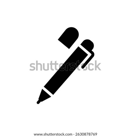 Pen with Cap Off, Ready for Writing and Document Signing