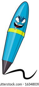 pen cartoon character vector with an expression, eps 10, ready to be used for mascot and your design needs