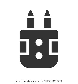 Icono de estuche de lápiz sobre fondo blanco