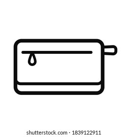 Icono de la línea de la pluma de alta calidad del vector aislado en fondo blanco
